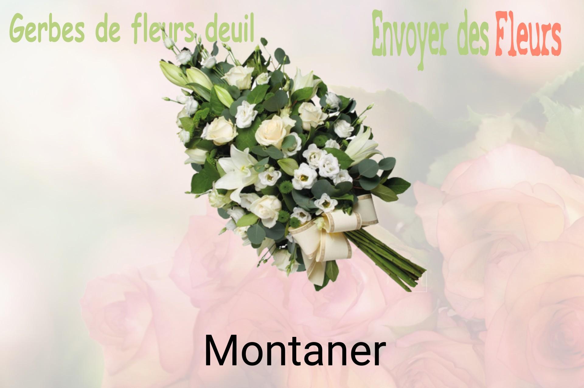 Gerbe de fleurs de deuil livrée à Montaner